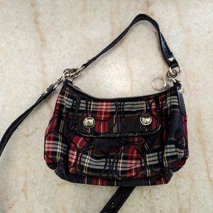 Plaid Print Coach Satchel